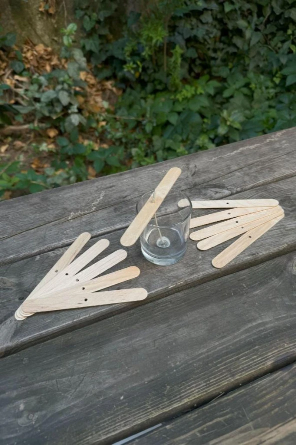 Ahşap İp Fitil Tutucu 30 Adet - Resim 4