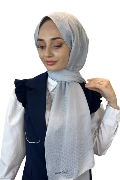 Harem Scarf Alisa Jakarlı Şal 01073  GRİ