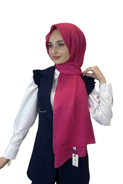 Harem Scarf Alisa Jakarlı Şal 01073  AÇIK FUŞYA