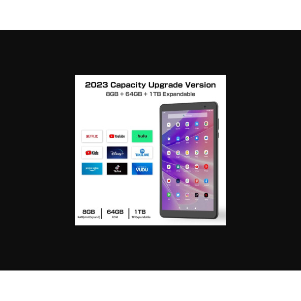 8 inç Tablet Android 13, 8GB(4 + 4) RAM/64GB ROM IPS ekran 5000MAH pil, çift kamera, WiFi - 5