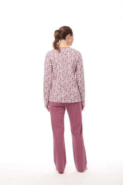 Pijadore 1547 Uzun Kollu Kadın Pijama Takım - 7
