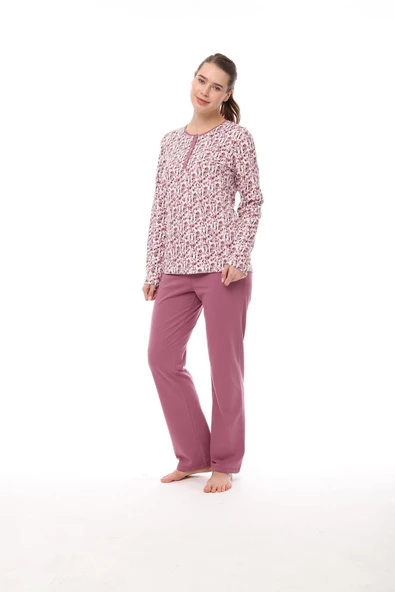 Pijadore 1547 Uzun Kollu Kadın Pijama Takım - 6