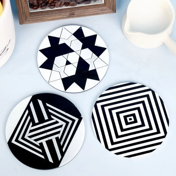 DESENLİ BARDAK ALTI SİLİKON EPOKSİ KALIP -117 x 117-Kod:393 - Resim 5