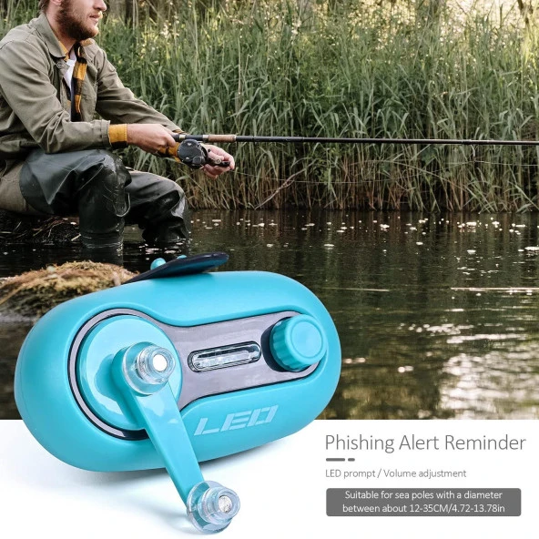 Valkyrie Yüksek Ses ve LED Işıklı Olta Kamış Balık Alarmı Kollu Hassas Rocker Alarm Kolay Kurulum - 8