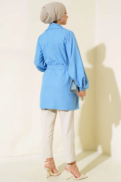 Balon Kol Keten Kap Mavi - Resim 3