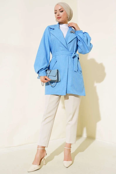 Balon Kol Keten Kap Mavi - Resim 2