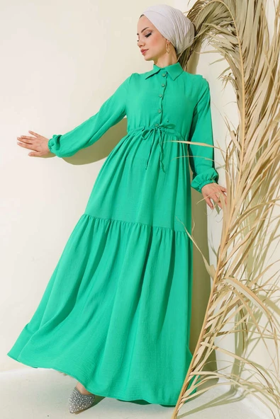 Bel Tünelli Patlı Elbise Benetton - Resim 2