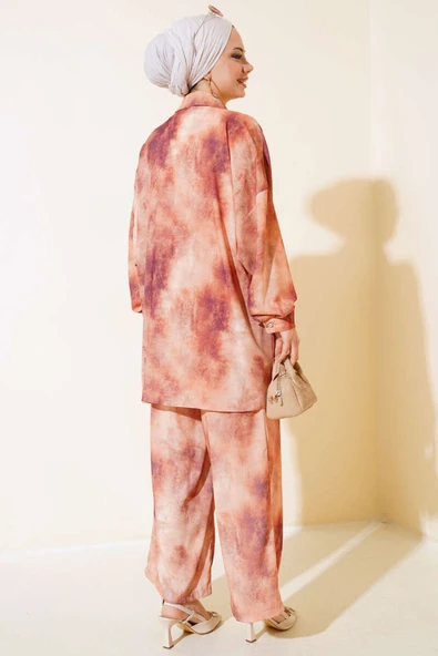 Batik Desen İkili Takım Camel - Resim 3