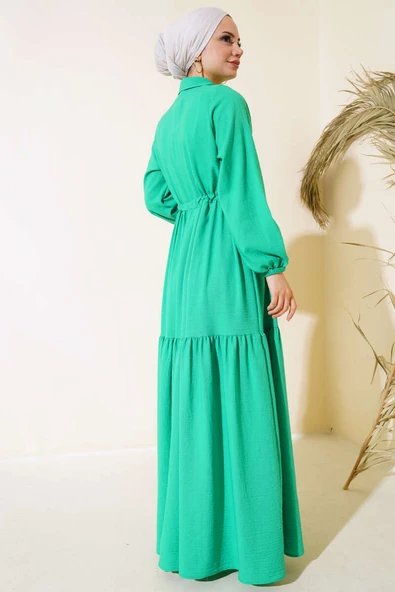 Bel Tünelli Patlı Elbise Benetton - Resim 3