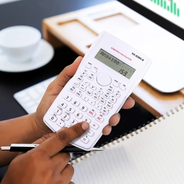 Valkyrie Dexin 240 Fonksiyonlu Çift Satır Bilimsel Hesap Makinesi Beyaz - 2