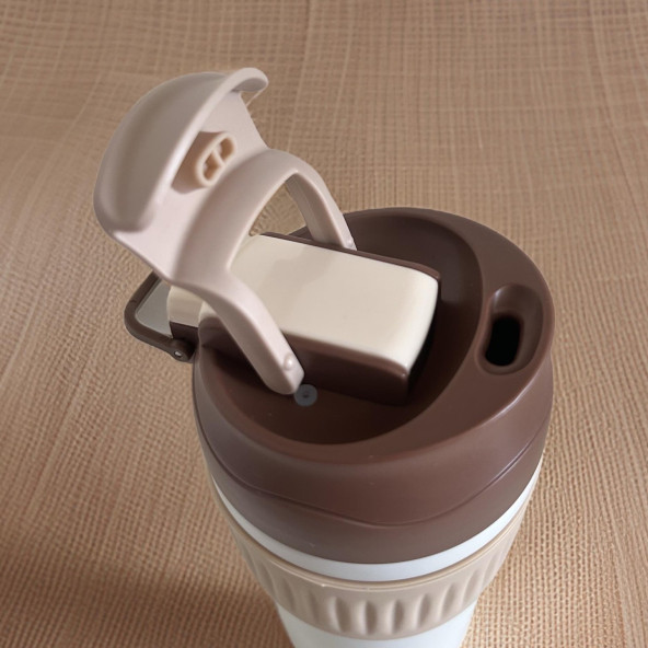 Çift Kapaklı Pipetli Yeni Seri Staınless Steel 450 ml Sıcak/soğuk Mag Bardak Termos - 2