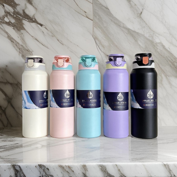 Yüksek Dereceli Sıcak Ve Soğuk Paslanmaz Çelik (STANLESS STEEL) Termos 1000 ml (1 LT) - 5