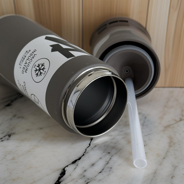 Çift Yalıtımlı Pipetli 550ML Stainless Steel Vakumlu Termos - 2