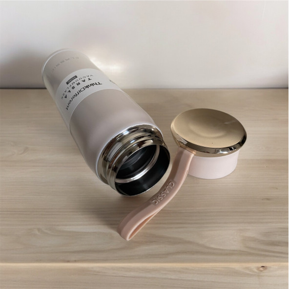 Classıc Stainless Steel Yandan Tutmalı 450 ml Sıcak/soğuk Günlük , Şık, Modern , Hediyelik Termos - 3