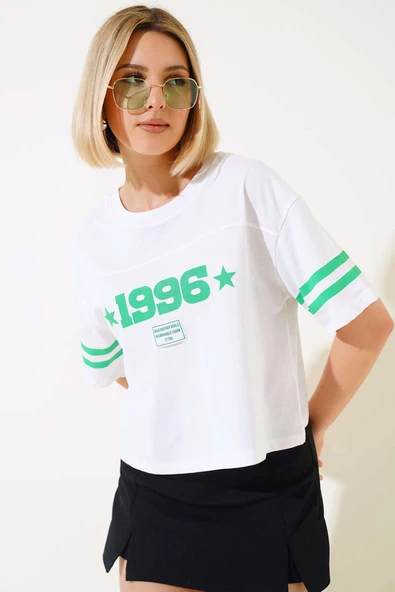 1996 Baskılı T-shirt Beyaz ürün görseli