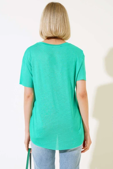 Salaş Basic T-shirt Yeşil - Resim 3