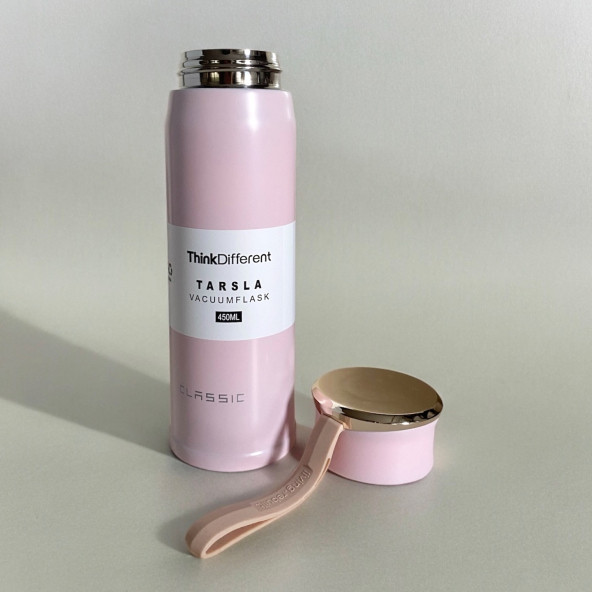 Classıc Stainless Steel Yandan Tutmalı 450 ml Sıcak/soğuk Günlük , Şık, Modern , Hediyelik Termos - 2