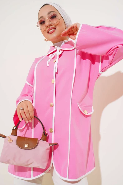 Bebe Yaka Ceket Pembe