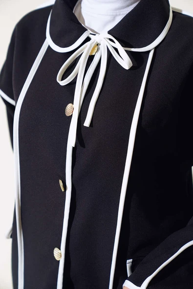 Bebe Yaka Ceket Siyah - Resim 4