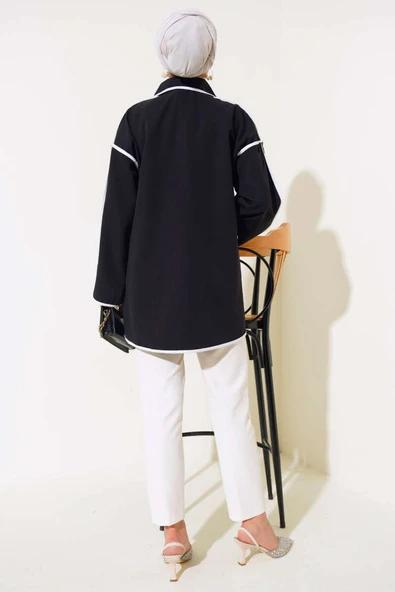 Bebe Yaka Ceket Siyah - Resim 3