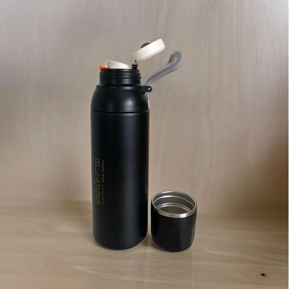 Yüksek Yalıtımlı Paslanmaz Çelik Bardaklı Sıcak/Soğuk 700 ML Termos - 4