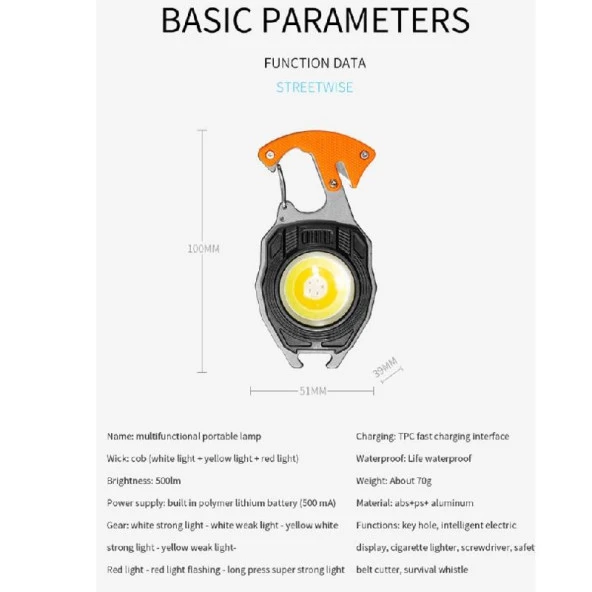 Milo El feneri Şarzlı 500 Lümen - Resim 4