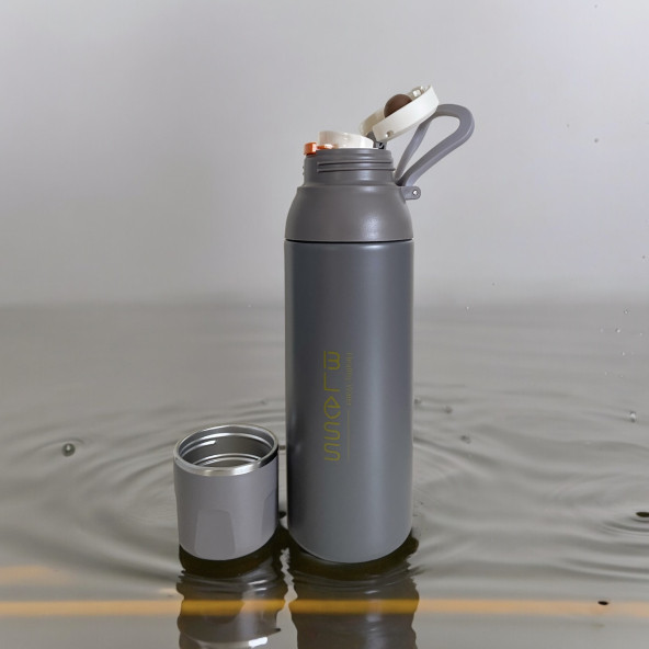 Yüksek Yalıtımlı Paslanmaz Çelik Bardaklı Sıcak/Soğuk 700 ML Termos - 2