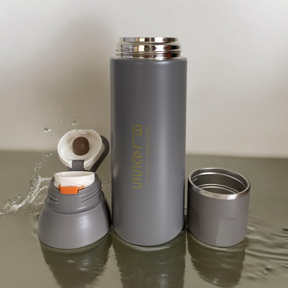 Yüksek Yalıtımlı Paslanmaz Çelik Bardaklı Sıcak/Soğuk 700 ML Termos - 4