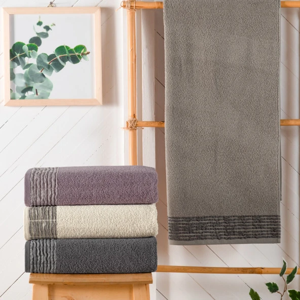 Schafer Home Line 50x90 Armürlü Havlu 1 Parça-Gri