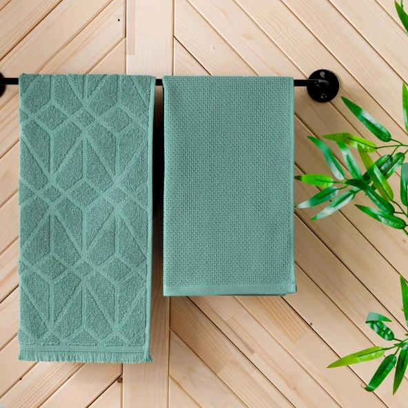 Schafer Home Solid 2 li Kurulama Bezi 40x60 Cm-Yeşil