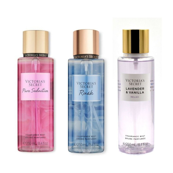 VICTORIA'S SECRET Pure Seduction-Rush-Lavender ve Vanilla Vücut Spreyi Üçlü Set