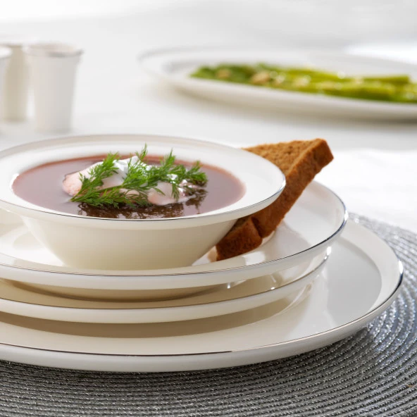 Schafer Mandy Yemek Takımı 56 Parça-Platin - 2