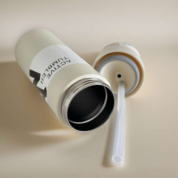 Çift Yalıtımlı Pipetli 550ML Stainless Steel Vakumlu Termos - 4