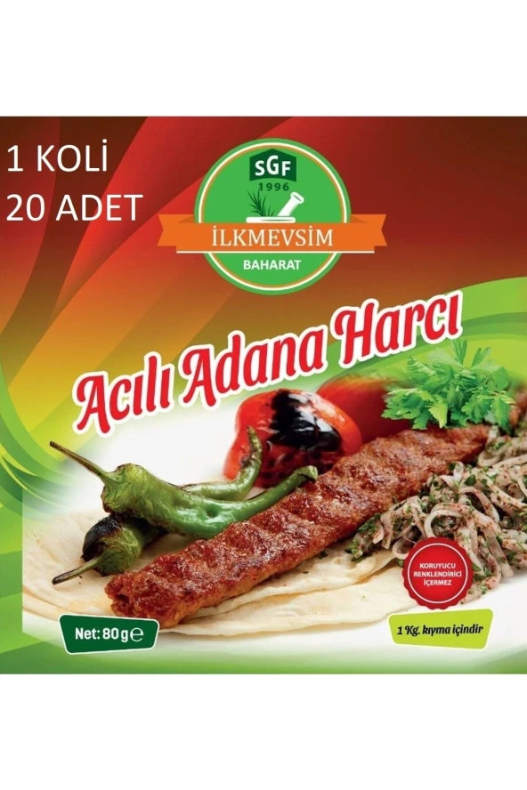 ilkmevsim baharat acılı adana harcı 80 g 20 adet 1 koli