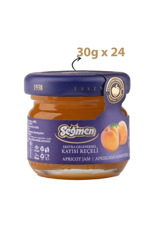 Seğmen Kayısı Reçeli Kavanoz 30g (24’lü)