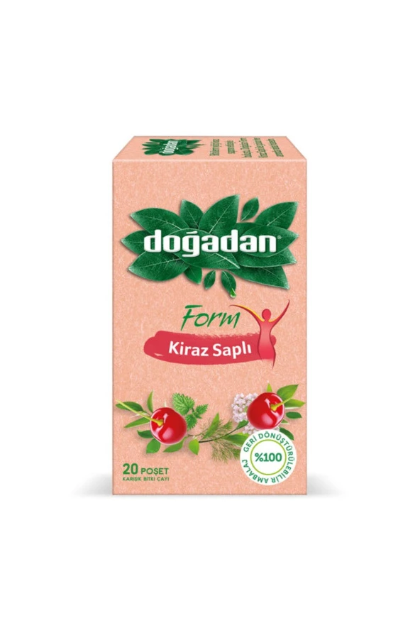Doğadan 2 Adet Form Kiraz Saplı 20'li Sallama Poşet Çay