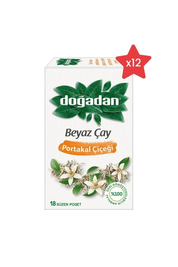 Doğadan Beyaz Çay Portakal Çiçeği X 12