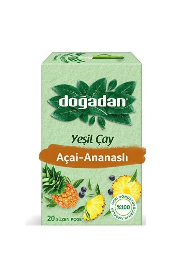 Doğadan 20 li Yeşil Çay Açai ananaslı