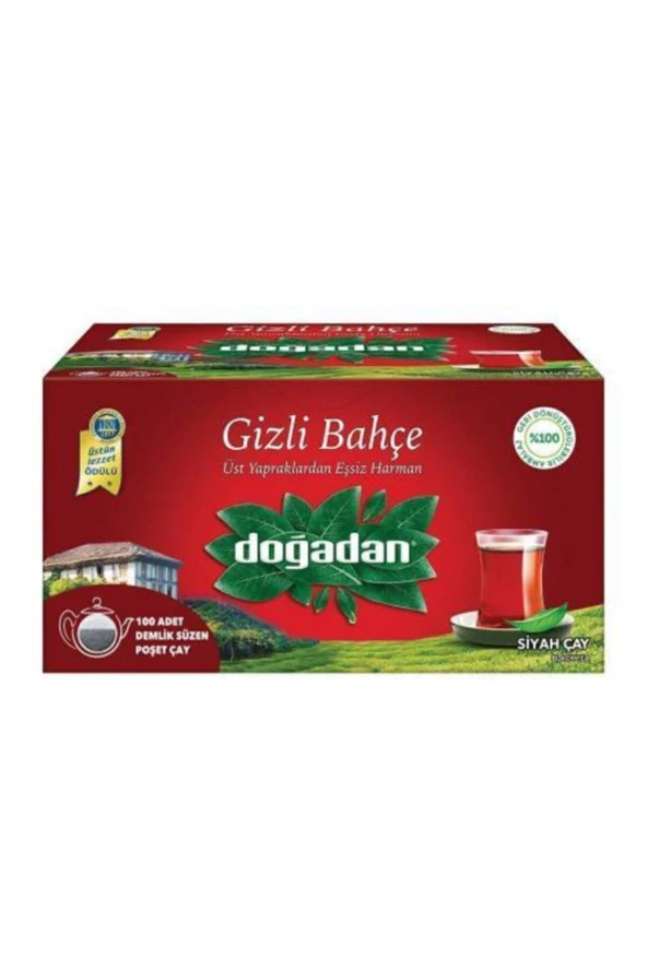 Doğadan Gizli Bahçe Demlik Poşet Çay 100lü X 3.2 g X 12 Paket