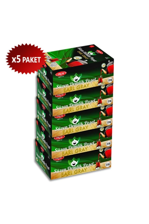 ORÇAY Demlik Poşet Çay Bergamotlu 100'lü X 5