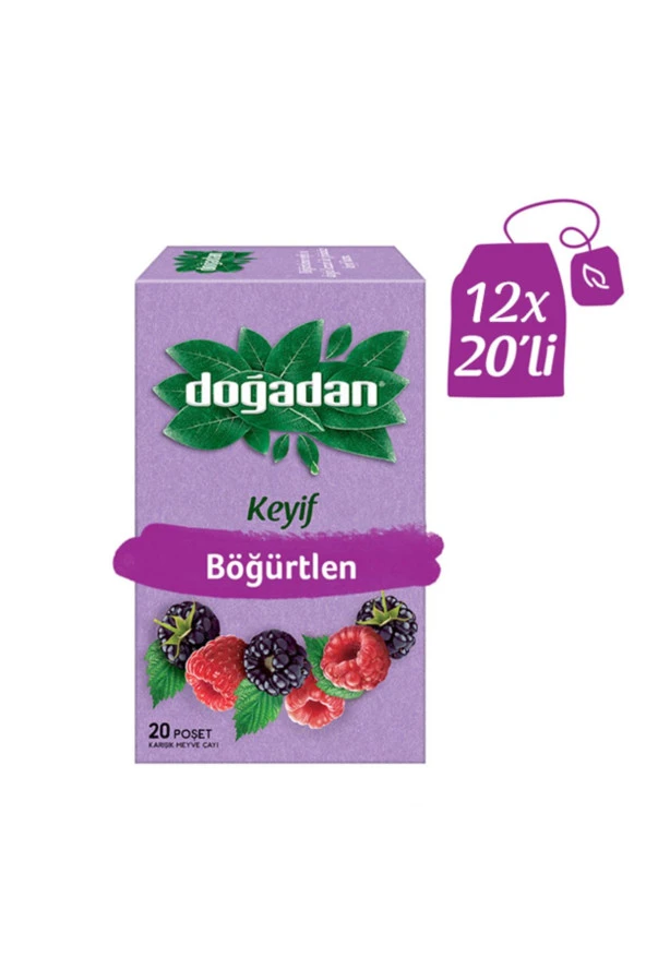 Doğadan Böğürtlen Poşet Çayı 20li x 12 paket (1 koli)