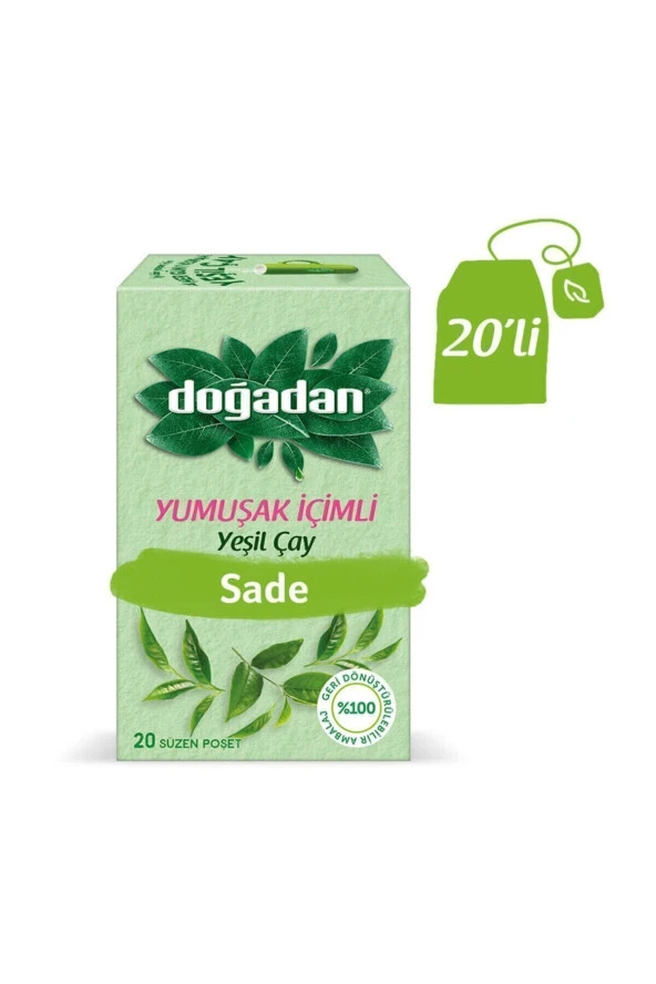 Doğadan 20'li Yumuşak Içimli Yeşil Çay Sade