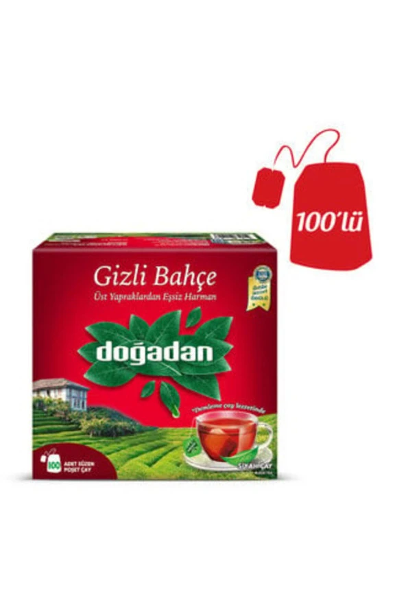 Doğadan Gizli Bahçe Bardak Poşet Çay 100'lü 200 G ( 1 ADET )