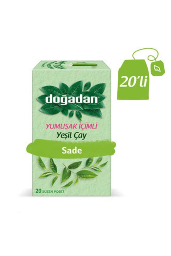 Doğadan Yumuşak Içimli Yeşil Çay 20'li 22g ( 9 Adet )