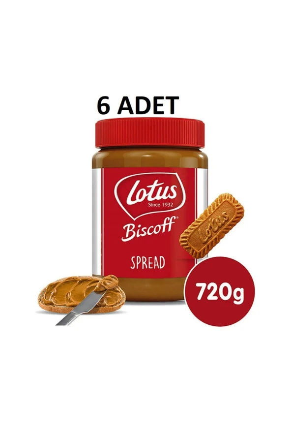 LOTUSS biscoff kreması spread sürülebilir bisküvi krema 720 gr 1 koli 6 adet