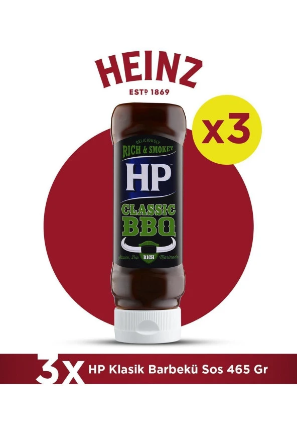 Heinz Hp Klasik Woodsmoke Barbekü Sos 465 Gr - 3'lü Paket