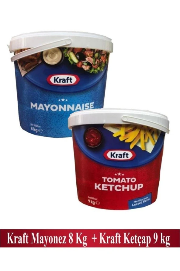 edukkanim Heinz Kraft Ketçap 9 Kg Mayonez 8 Kg Iki Set