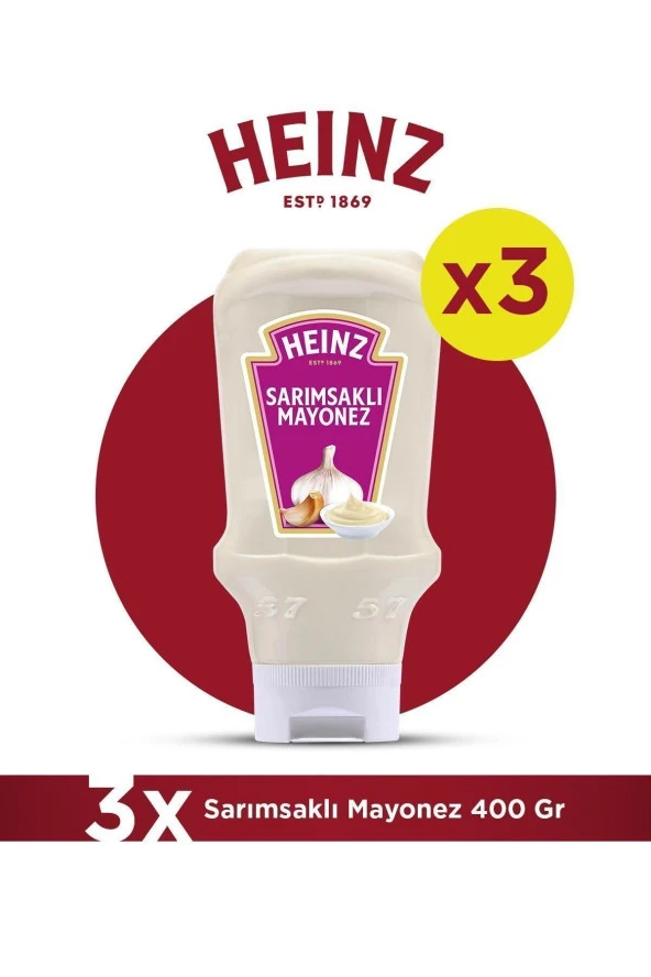 Heinz Sarımsaklı Mayonez 400 Gr - 3'lü Paket