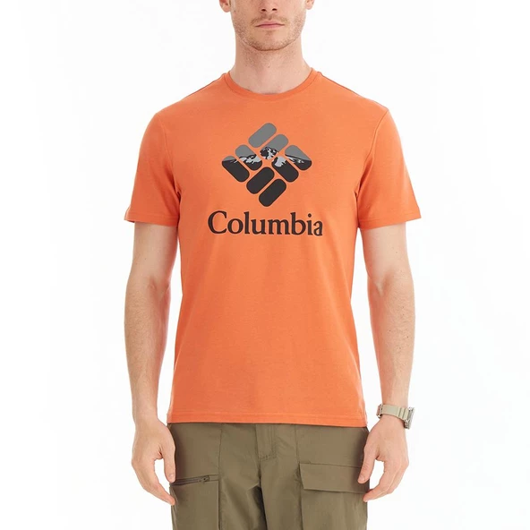 CS0226 CSC M HOOD NIGHTSCAPE SS TEE Turuncu