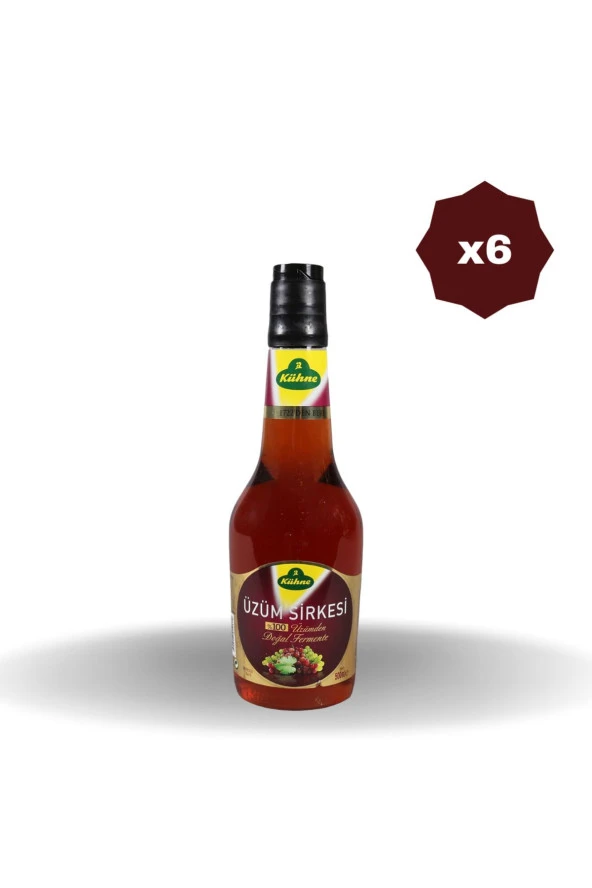 Kühne KÜHNE ÜZÜM SİRKESİ 500 ML X 6 ADET